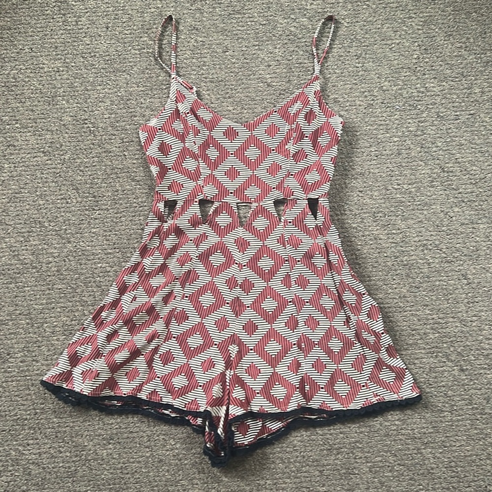 EUC Topshop Romper with Cutouts Sz 4